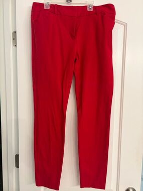 New York & Company Bright Red Ponte Leggings